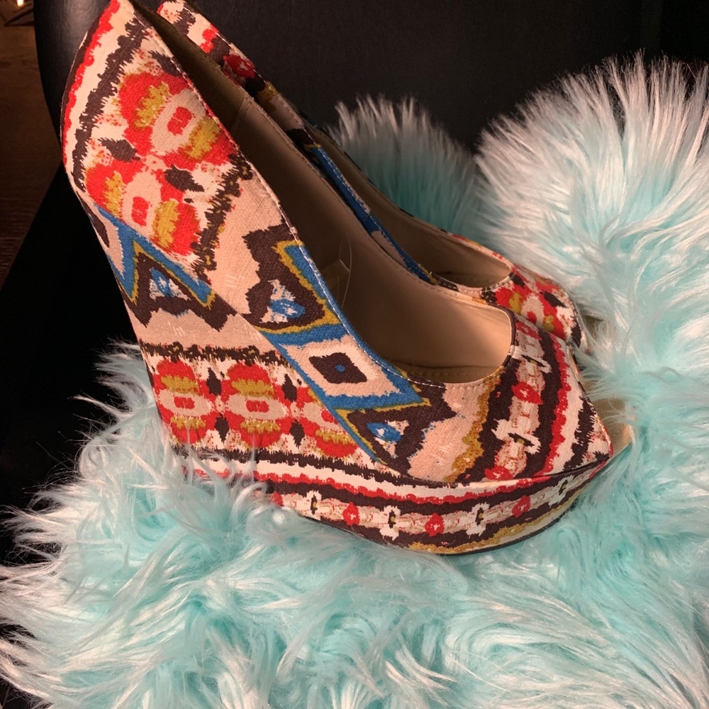 Multi Colored Wedge Heels